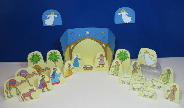 Colour and Cut Out Full Nativity