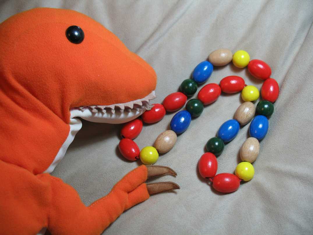 Dino with giant beads