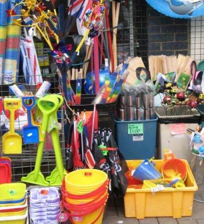 Hastings beach toy shop