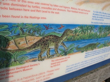 Hastings dinosaurs noticeboard