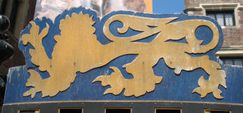 Maidstone Museum wooden lion sign