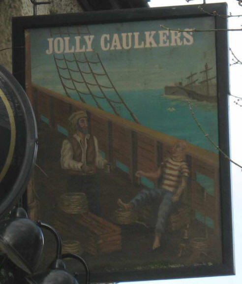 Jolly Caulkers inn sign Chatham Kent
