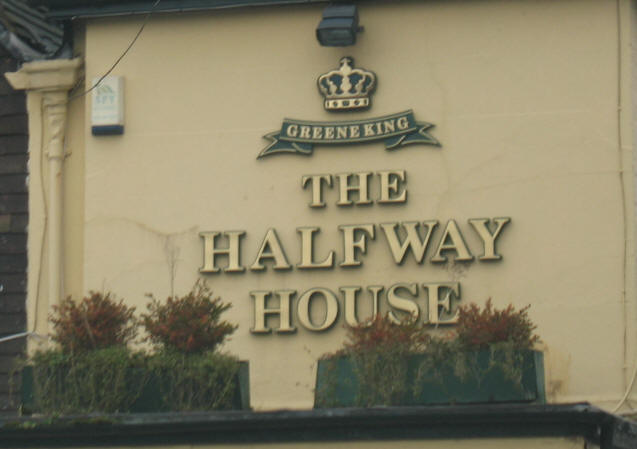 Halfway House inn sign Sevenoaks Kent