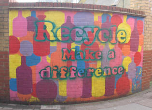 Recycle mural at Bexleyheath