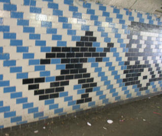 Tile pictures Crittalls Corner underpass Sidcup - runner