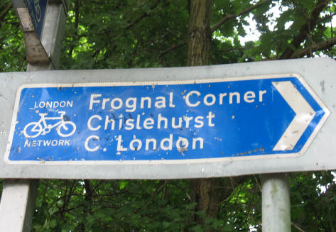 Frognal Corner road sign