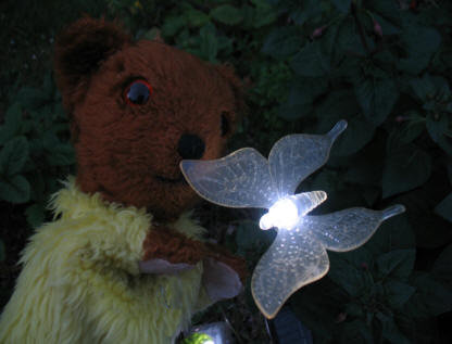 Yellow Teddy solar butterfly light