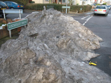 Piles of dirty snow