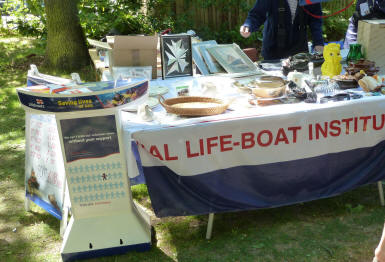 Petts Wood May Fayre - RNLI stall with lifeboat collection box