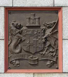 Wall plaque on railway bridge, Tunbridge Wells