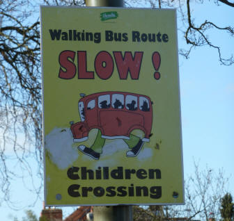 Walking bus sign