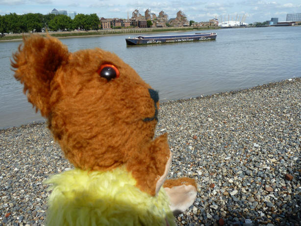 Greenwich - Yellow Teddy on river front