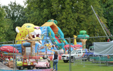 Party in the Priory bouncy castle