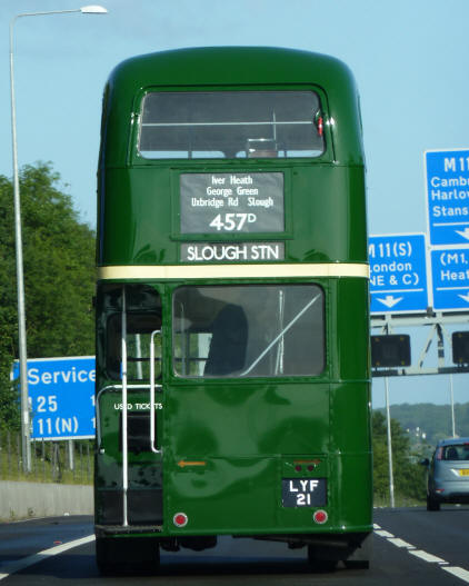Green Routemaster bus