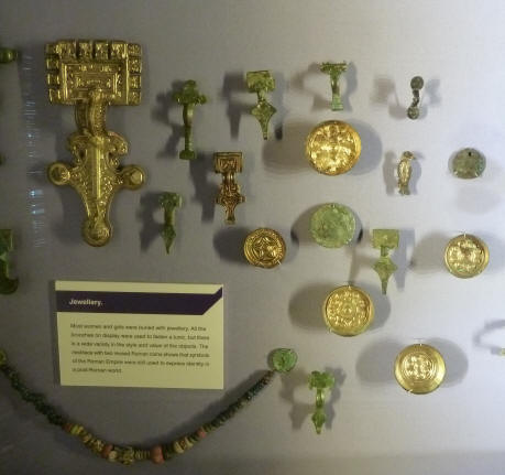 Gold grave goods ornaments