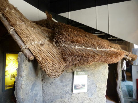 Reconstruction of part of roundhouse inside the museum