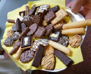 Plate of biscuits