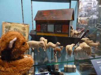 Brown Teddy with Noah's Ark toy