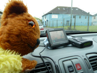 Yellow Teddy checking SatNav