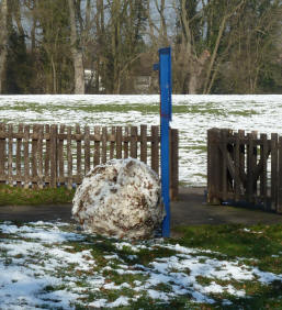Poverest Recreation Ground snowball in playground