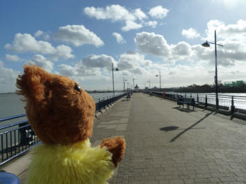 Yellow Teddy on Erith Deep Wharf pier