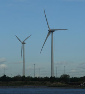 Wind turbines seen from Erith