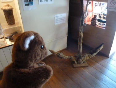 Brown Teddy with rusty anchor