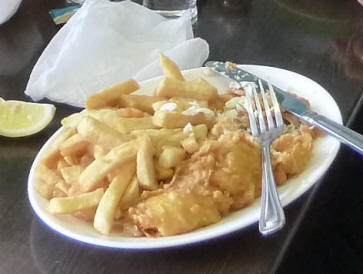 Fish and chip dinner