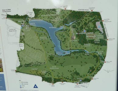 Noticeboard map of Mote Park
