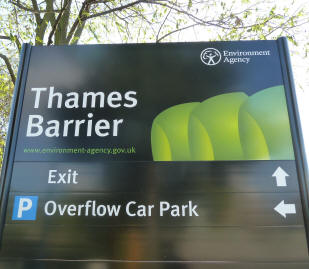 Thames Barrier noticeboard
