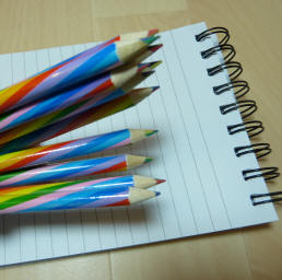 Pencils with multicoloured leads