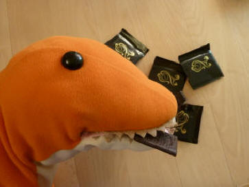 Dino with chocolate mints