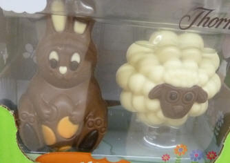 Chocolate Easter bunny and lamb