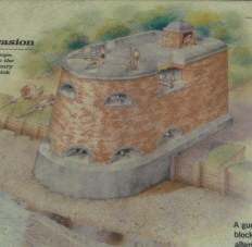 Information board picture of old Blockhouse