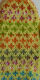 Coloured knitting pattern