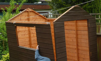 Taking down the shed