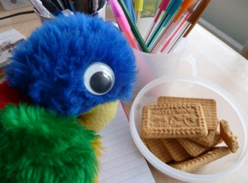 Blue Parrot with the Malted Milk biscuits