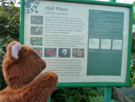 Hall Place kitchen garden notice board