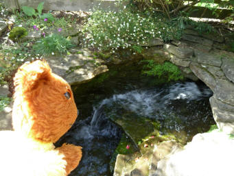 Hall Place water feature in model garden