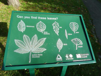 Leaf identification sign
