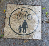 Footpath and cycling sign