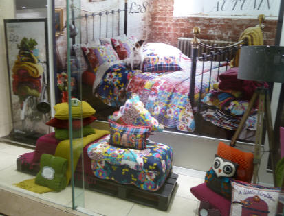 Shop window - cosy bed