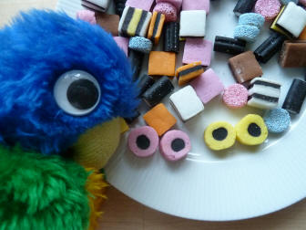 Parrot with Liquorice Allsorts