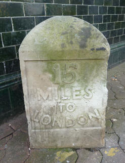 Milestone 15 miles to London