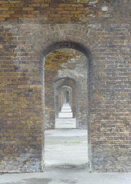 Row of brick arches