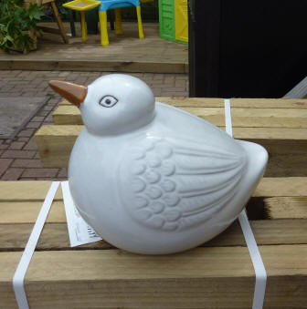 White ceramic bird
