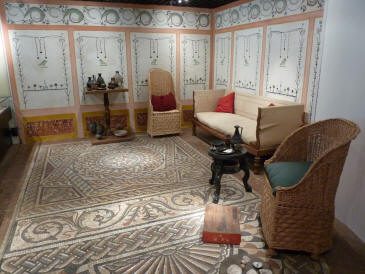 Roman room and mosaic