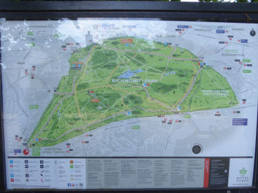 Richmond Park map noticeboard