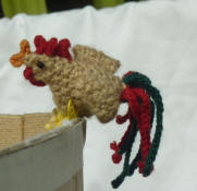 Knitted cockerel