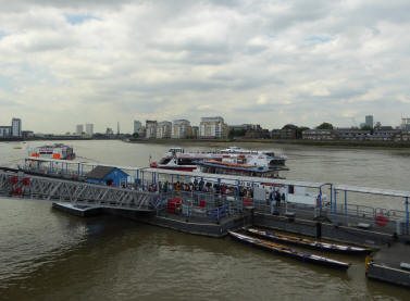 Greenwich river boat pontoon stage